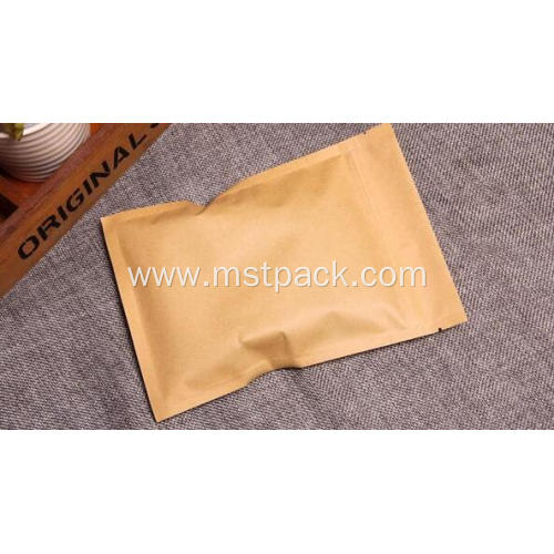 Paper Side Seal bag Zip lock flat bag